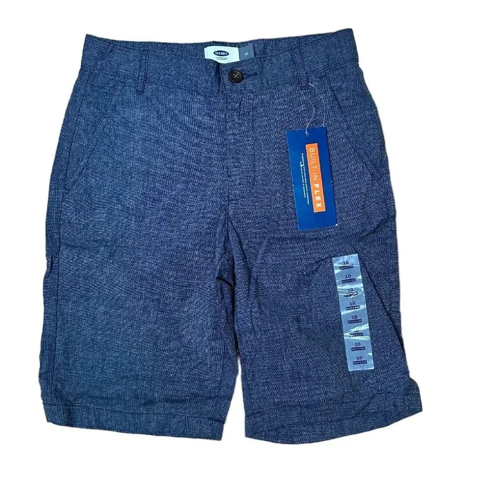 NWT OLD NAVY Linen-like Soft Stretch Chino Shorts - 10